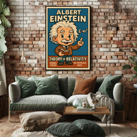 Einstein Relativity Science Heritage Inspiring Educational Wall Art Vintage Timeless Genius Physics Poster