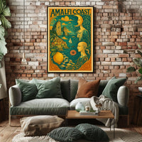 Amalfi Coast Artistic Tribute Poster