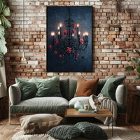 Chandelier Of Roses Poster