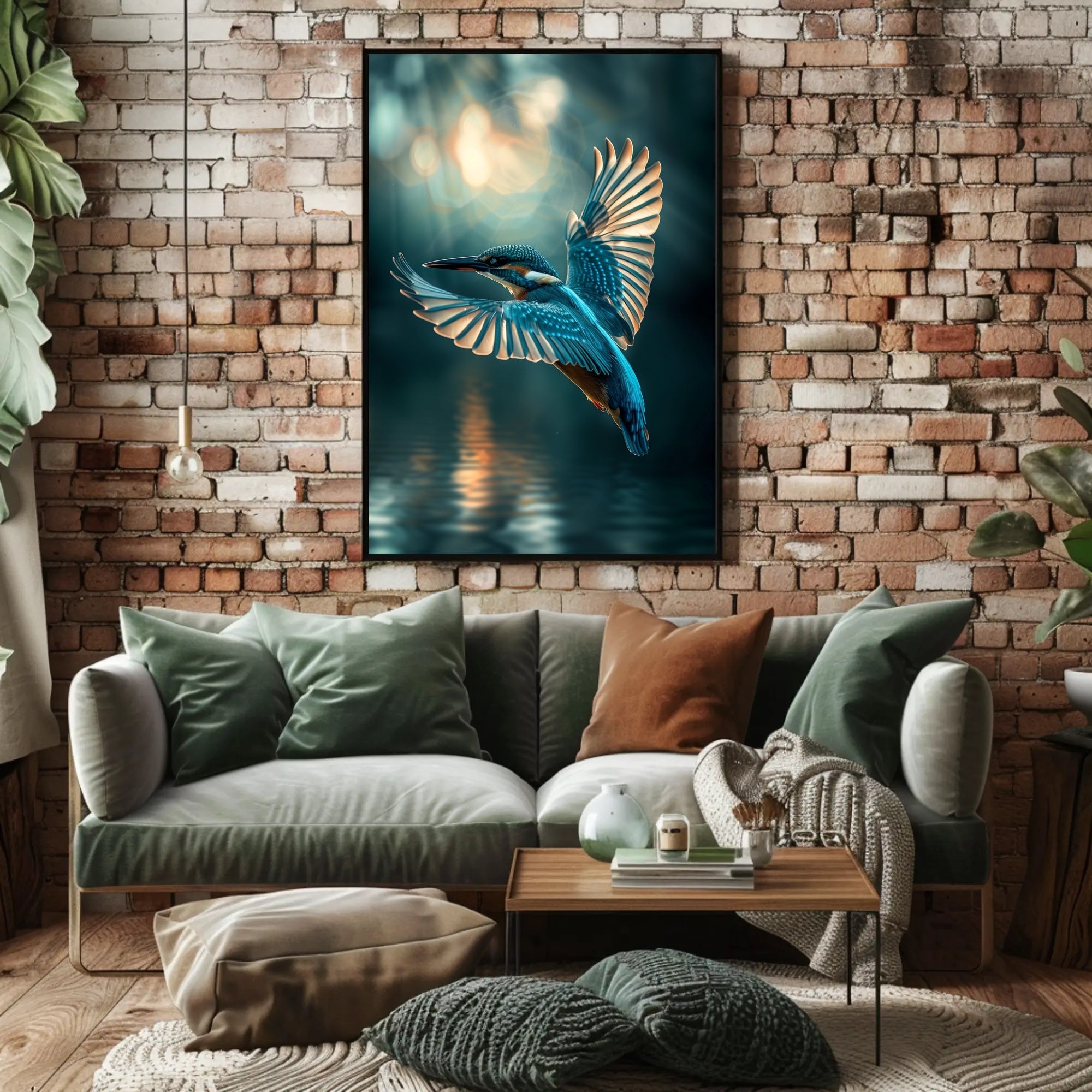 Kingfisher Elegance Photorealistic Animal Poster PosterGoat