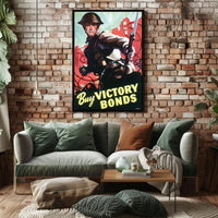Canadian WWII Soldier Poster: Dramatic Military Artwork