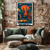 New York City Vibes Poster Bold Neon Energy For Urban Homes