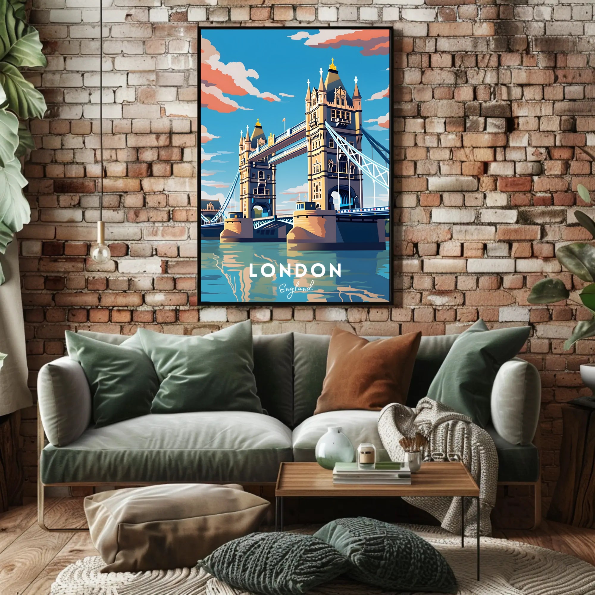 London Tower Bridge Travel Poster