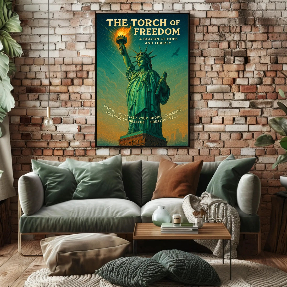 Statue of Liberty Vintage Patriotic Travel Poster