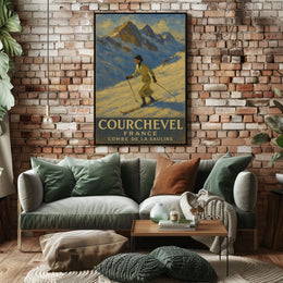 Courchevel Skiing Adventure Poster