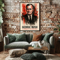 George Bush Patriotic Portrait Historical or Presidential Poster