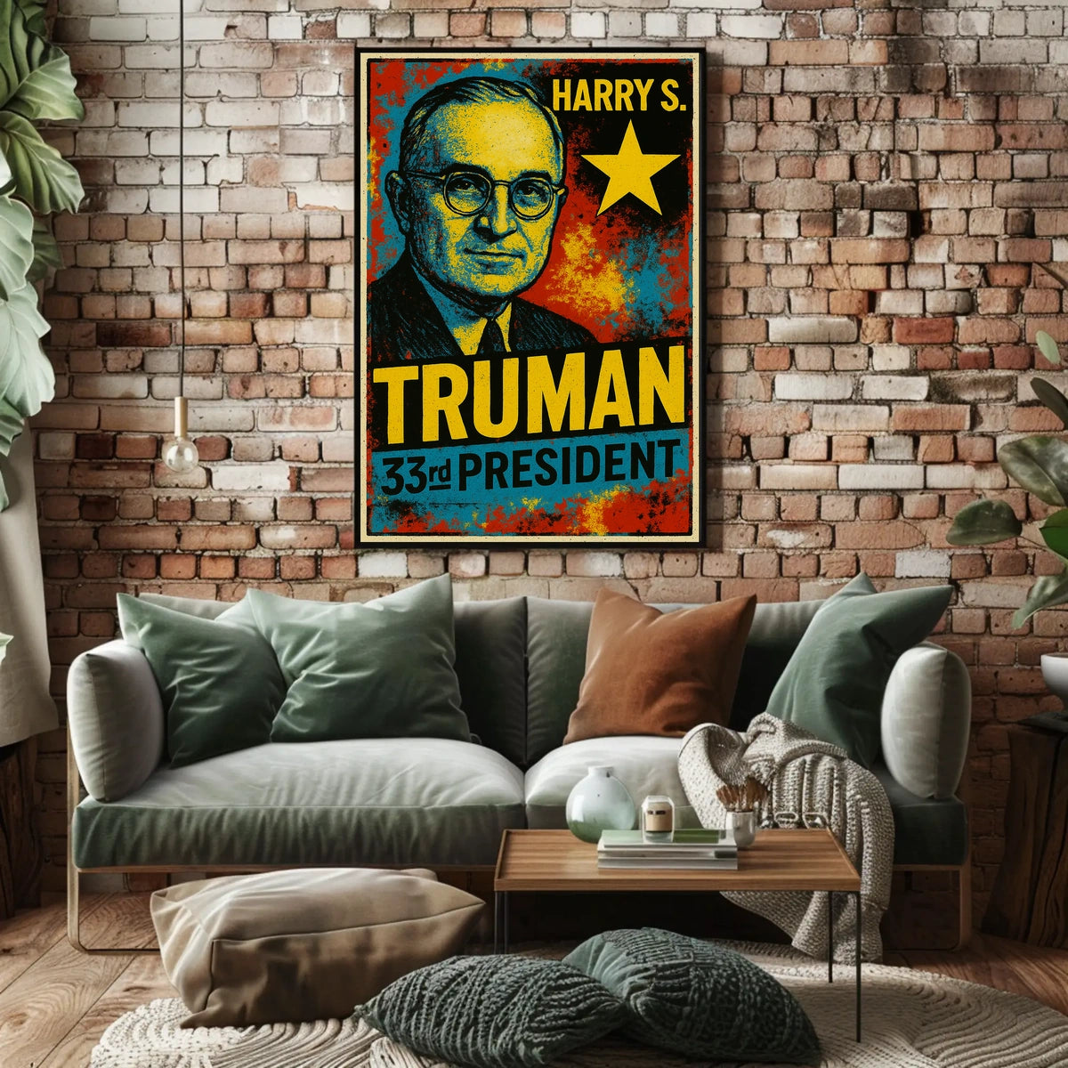 Harry S. Truman 33rd President of the United States Graffiti Pop Art Poster