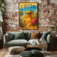 Crete Knossos Palace Travel Poster