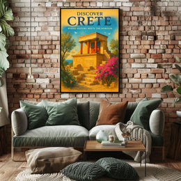 Crete Knossos Palace Travel Poster