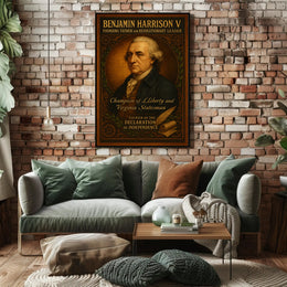 Benjamin Harrison V Founding Father Poster