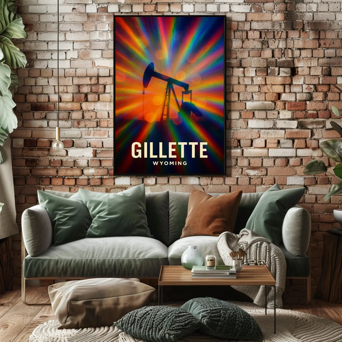 Gillette Wyoming Energy Color Travel Impressionism Poster