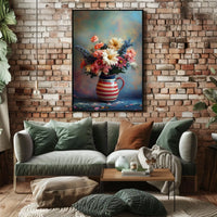 Vibrant Floral Bouquet Artwork For Home Decor Poster