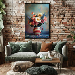 Vibrant Floral Bouquet Artwork For Home Decor Poster