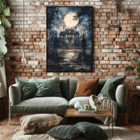 Haunted Mansion Under The Moon Poster