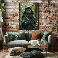 The Enigmatic Feline Adventurer Poster PosterGoat
