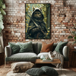 The Enigmatic Feline Adventurer Poster PosterGoat