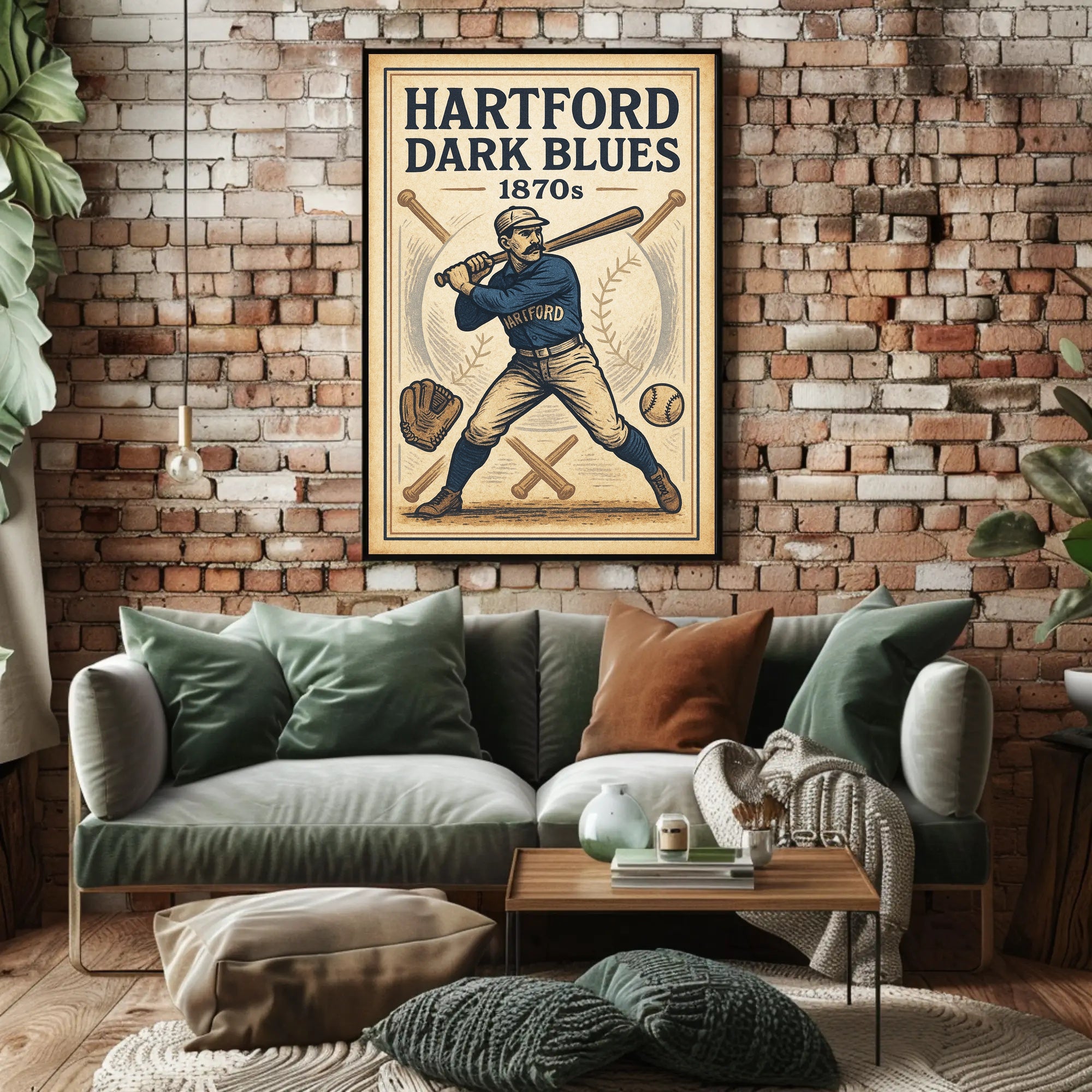 Hartford Dark Blues 1870s Baseball Poster PosterGoat