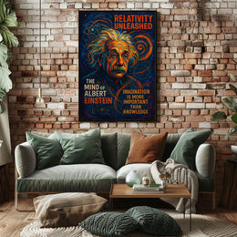 Einstein Cosmic Imagination Abstract Art Poster Print
