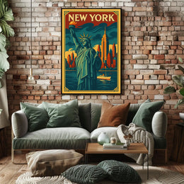 New York City Iconic Landmarks Poster