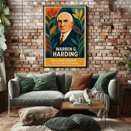 Harding Vintage Patriotic Art Deco Collector Poster