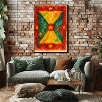 Vibrant Abstract Flag Poster