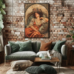 Vintage Cars and Fashion Mid-20th Century Poster