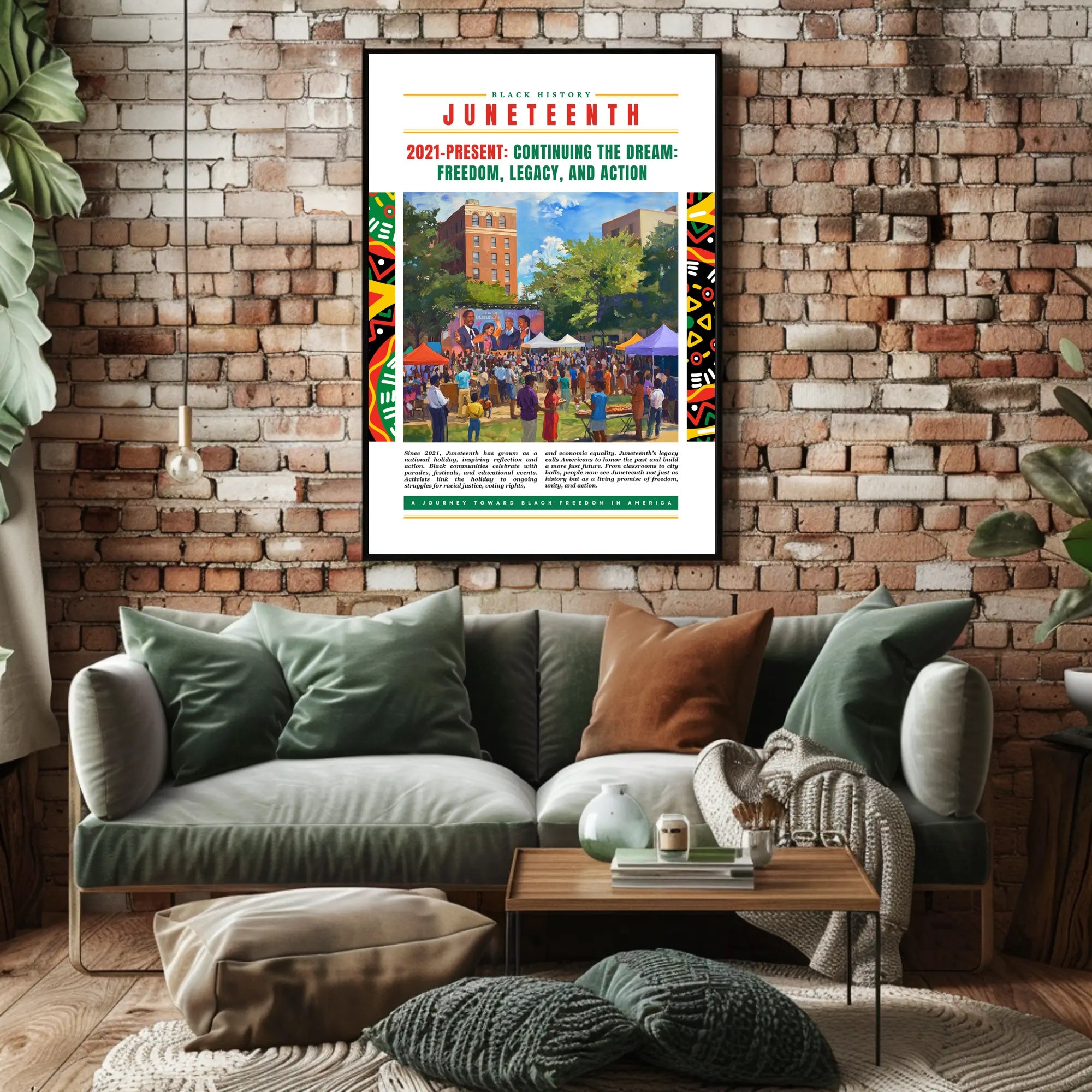 Juneteenth Celebration Patriotic Bold Cultural or Heritage Poster