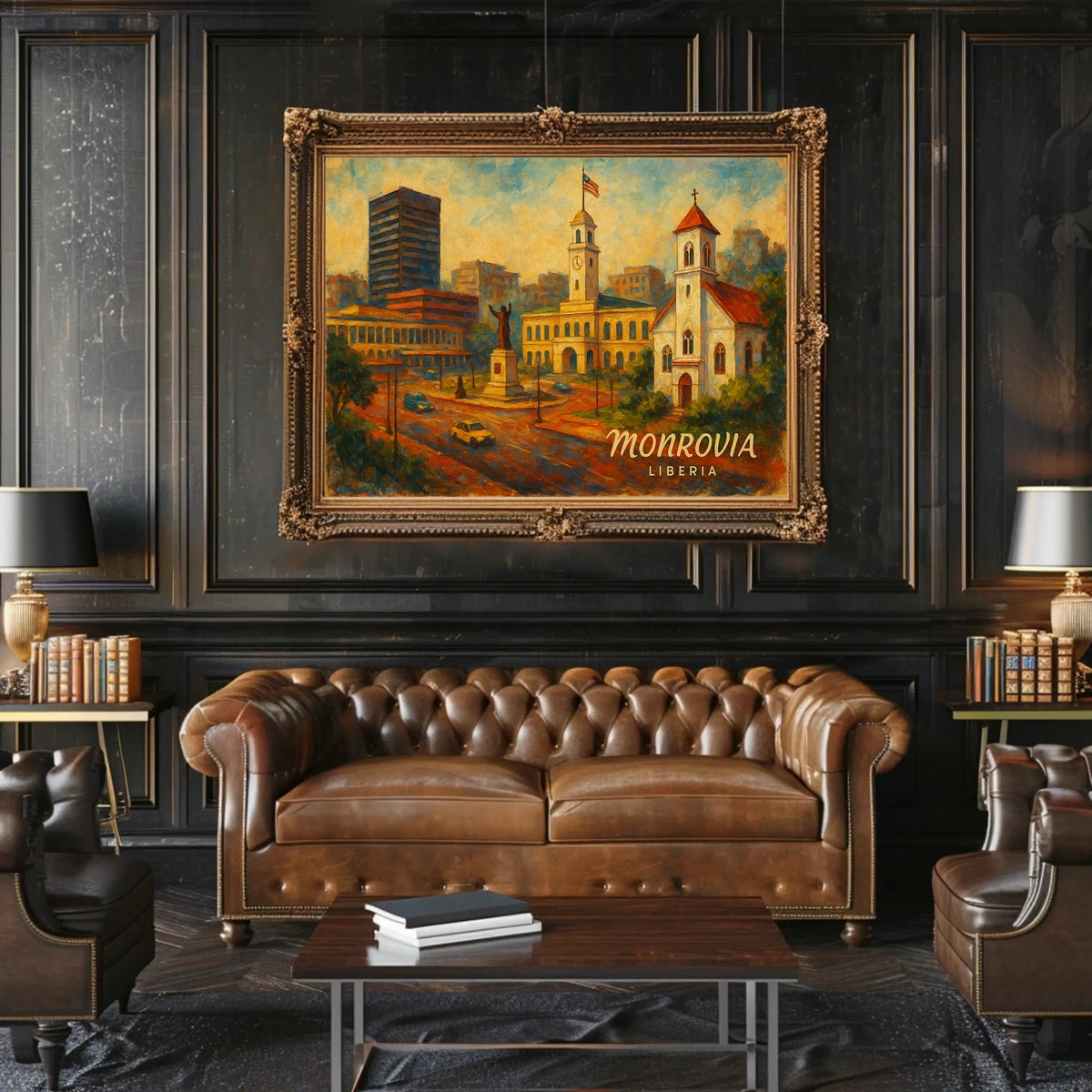 Monrovia, Liberia Cityscape Art Poster
