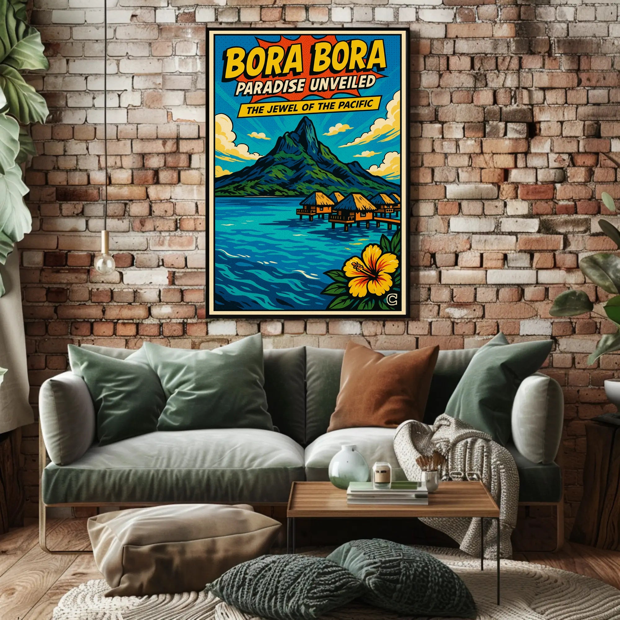 Bora Bora Vintage Travel Poster with Tropical Nostalgia PosterGoat