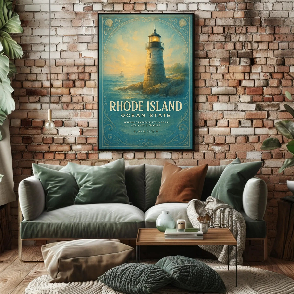 Rhode Island Ocean State Poster