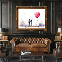 Love in Watercolor Poster