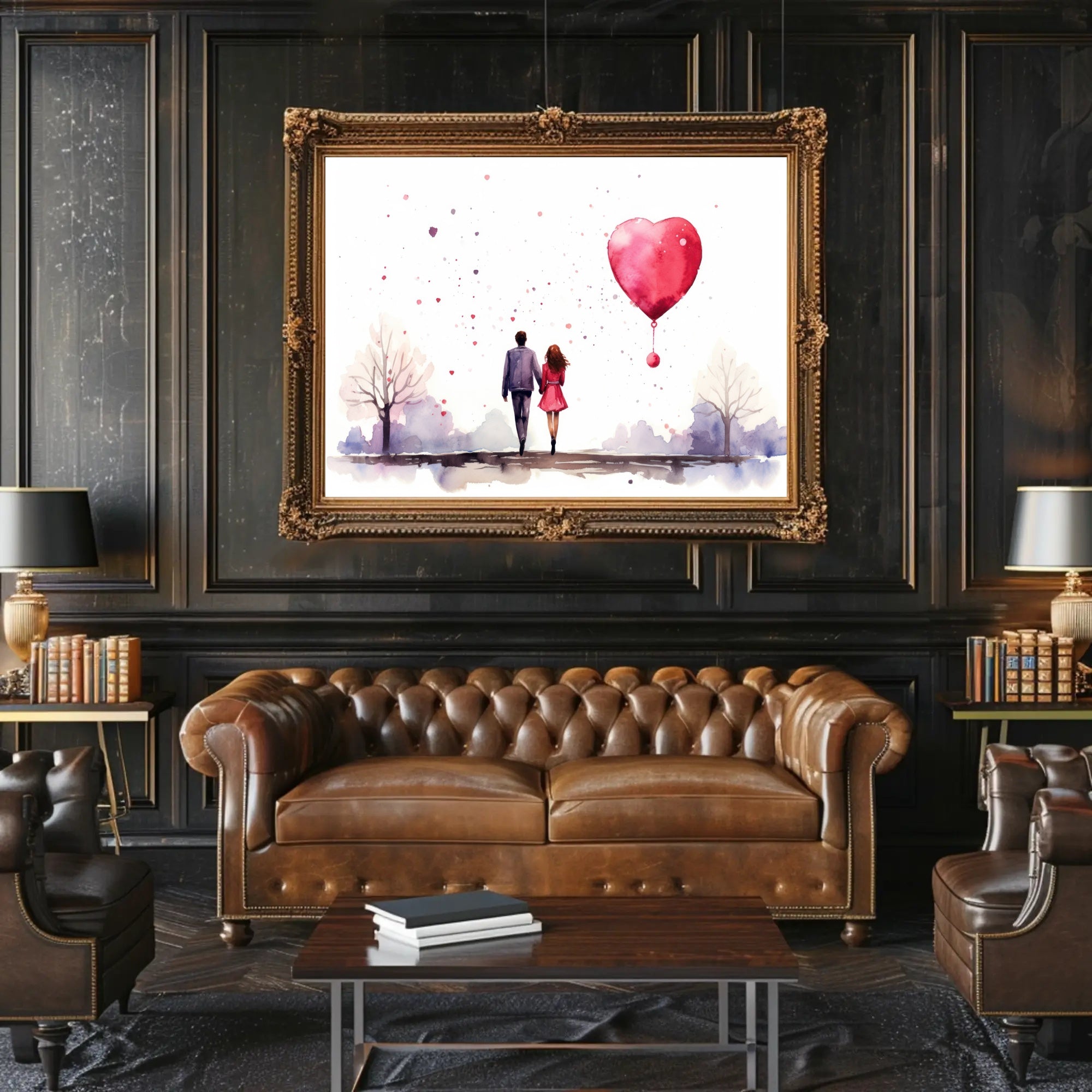 Love in Watercolor Poster