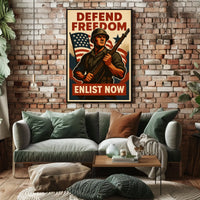Defend Freedom Enlist Now Poster