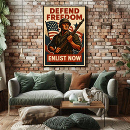 Defend Freedom Enlist Now Poster