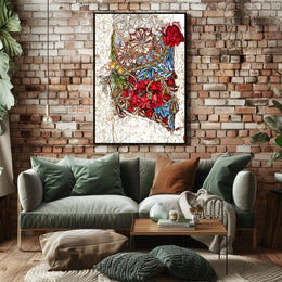 Floral Tapestry Art Poster