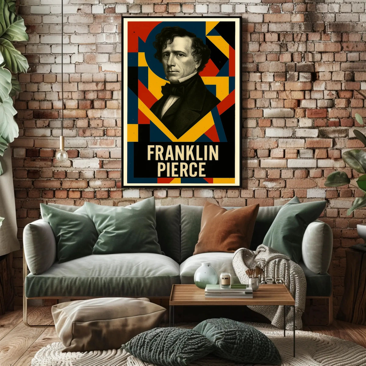 Franklin Pierce 14th President of the United States Abstract Pop Poster