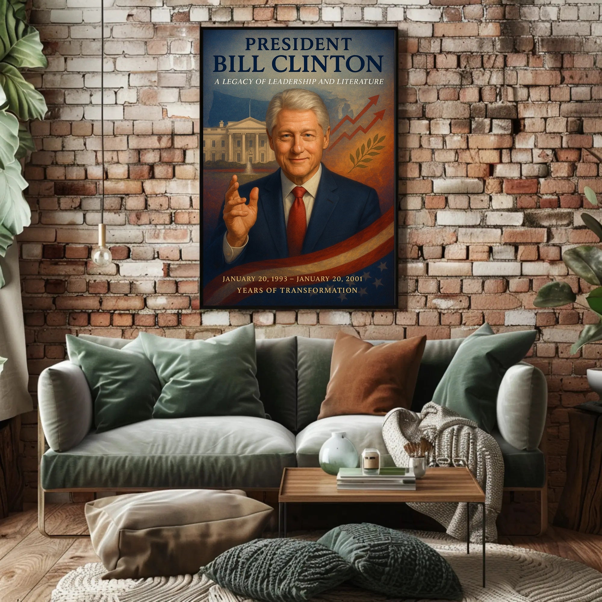 Bill Clinton Years of Transformation Poster PosterGoat
