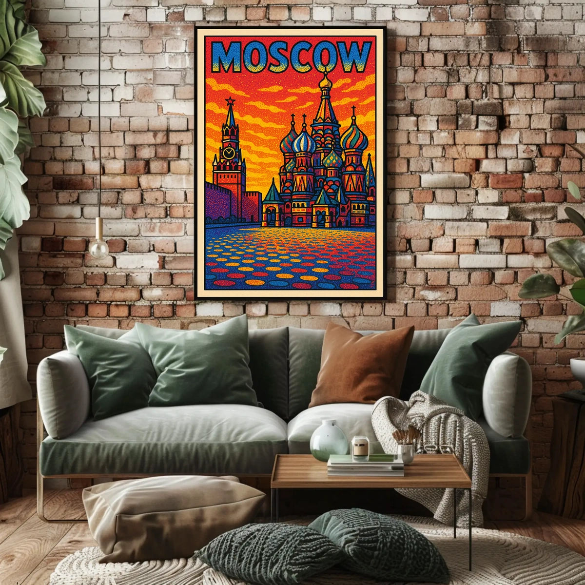 Moscow Skyline Art Poster