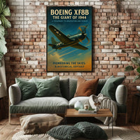 Boeing XF8B Vintage Aviation Poster, 1944 Design