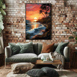 Tropical Sunset Serenity Poster
