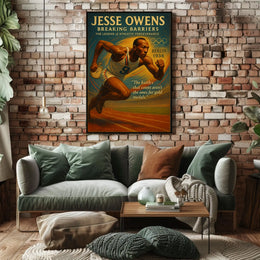Jesse Owens Vintage Olympic Inspiration Poster Art