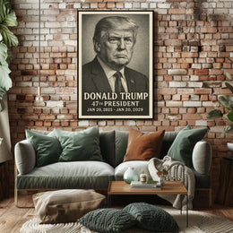 Donald Trump Pop Art 47th President Patriotic Poster