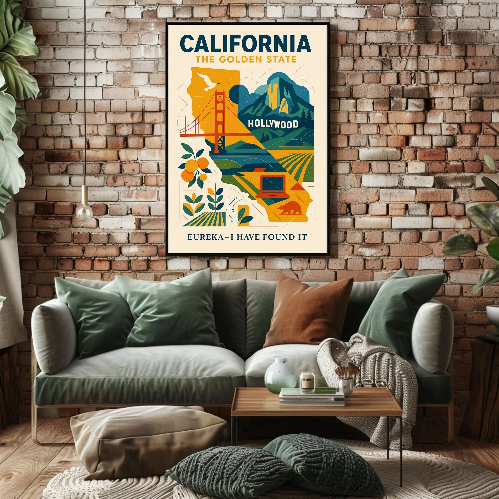 California Icons and Industry: Vintage Travel Poster