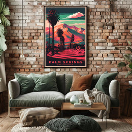 Palm Springs Retro Poster