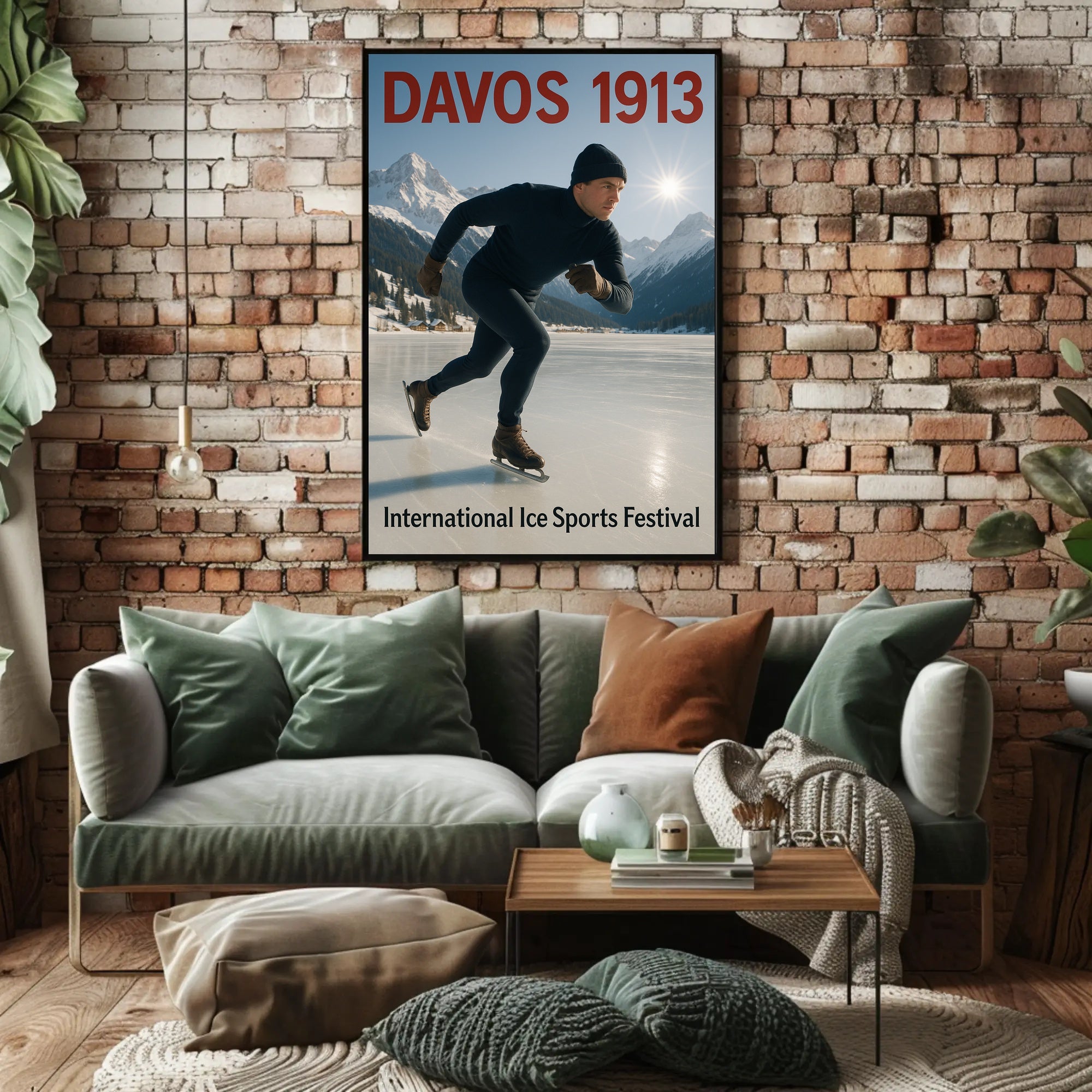 Davos 1913 Ice Sports Festival Poster PosterGoat
