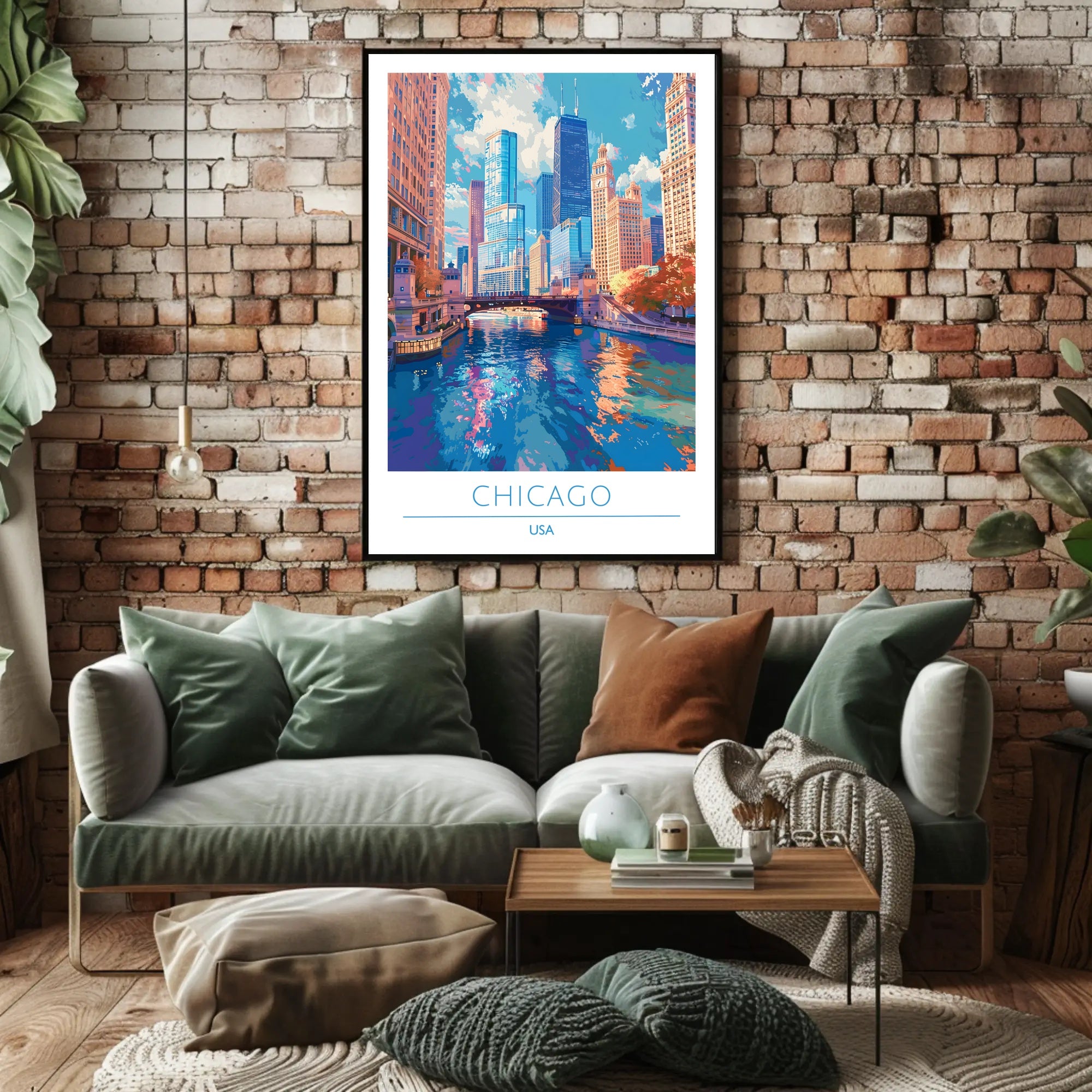 Chicago Skyline Reflections: Urban or Cityscape Poster