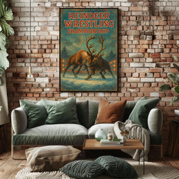 Reindeer Wrestling Championship Poster