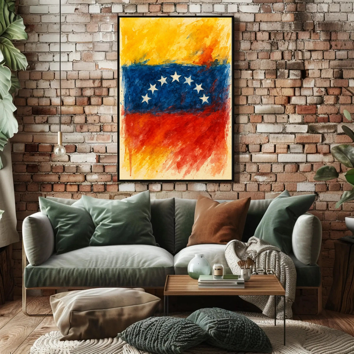 Vibrant Venezuelan Flag Wanderlust Art Poster