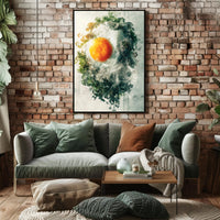 Sunny-Side-Up Egg Nature Fusion Art Poster PosterGoat