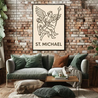 St. Michael Archangel Modern Art Poster